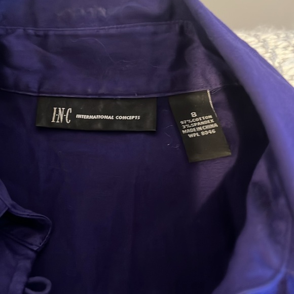 INC Blouse Purple Size 8 - Picture 3 of 5